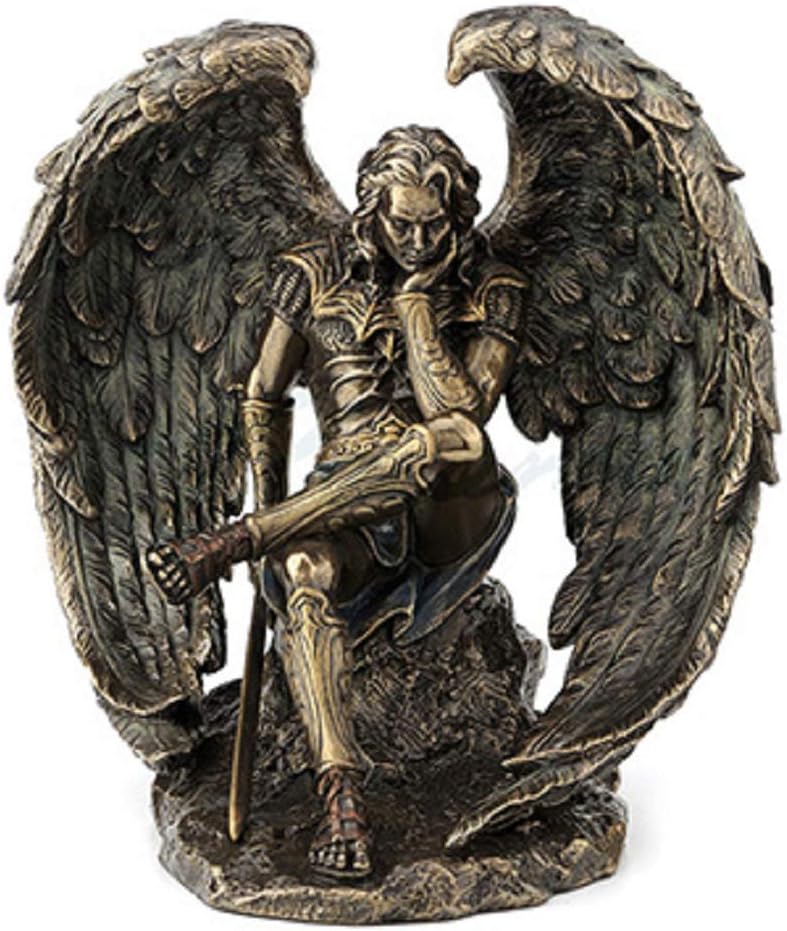 Veronese Design Statue Lucifer der gefallene Engel, 16,5 cm, Kaltguss, bronzefarben