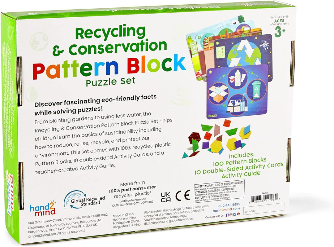 Learning Resources Formsteine-Legeset Recycling und Umweltschutz, Formenpuzzle, Tangram für Kinder i