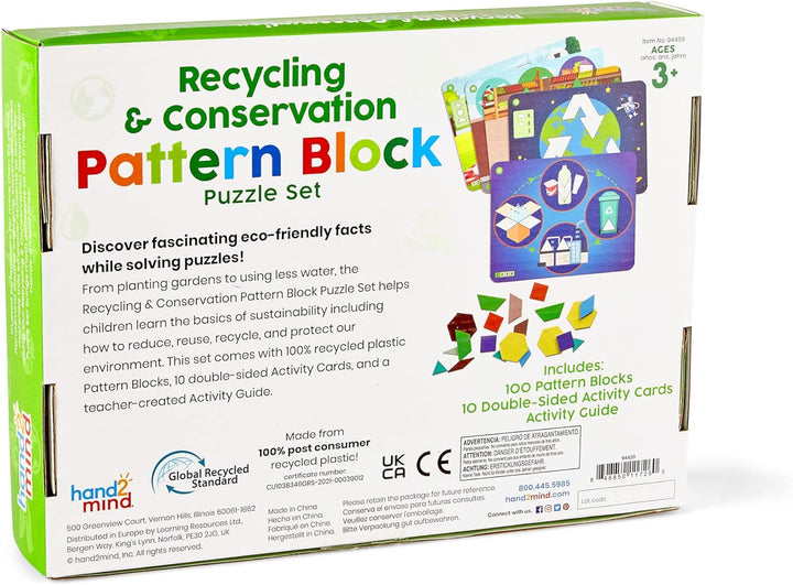 Learning Resources Formsteine-Legeset Recycling und Umweltschutz, Formenpuzzle, Tangram für Kinder i