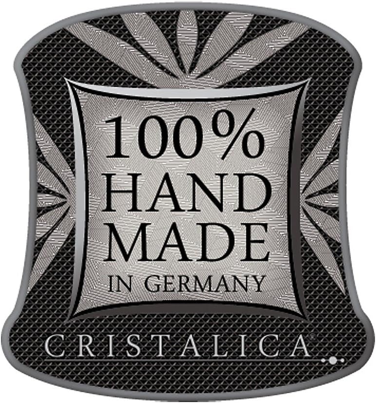 Bouquet Vase Blumenvase Katarina Gold Transparent Rund 22 cm Bleikristall Tischvase Tischdeko Hochze