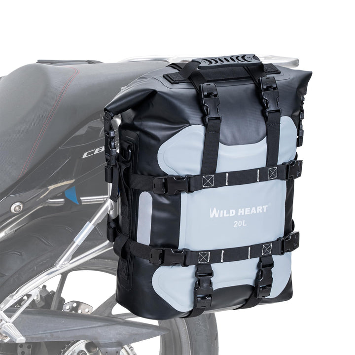 WILD HEART Motorrad Seitentasche Edelstahl Federung wasserdichte Tasche 20L/25L wasserdicht Pianner