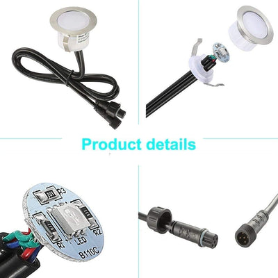 20er Bluetooth RGBWW Led Bodeneinbauleuchten Aussen, Ø31mm Dimmbar Led Bodeneinbaustrahler Bodenspot