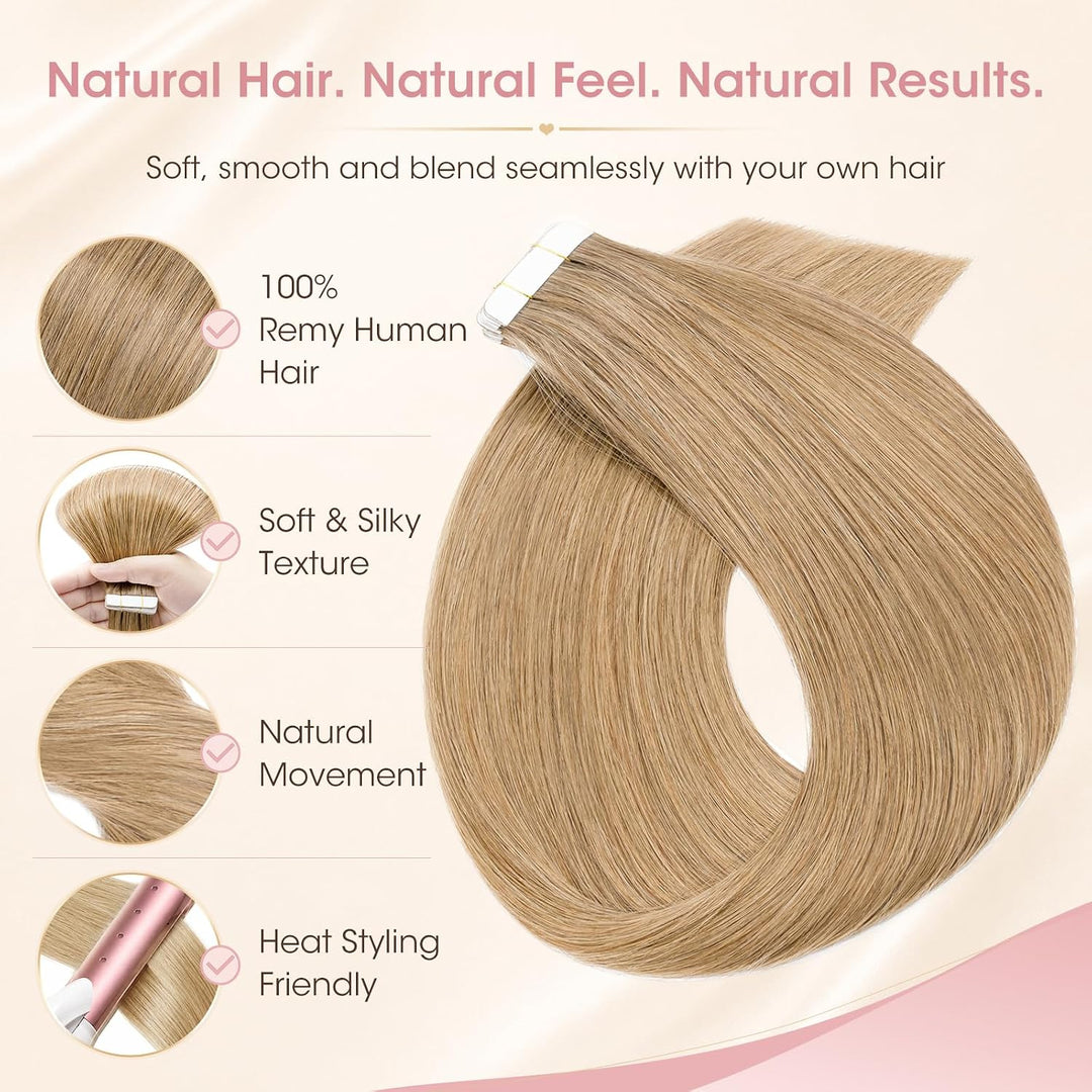 Tape in Extensions Echthaar 20stk, leicht Version Tape Extensions Echthaar, Remy Haarextensions Tape