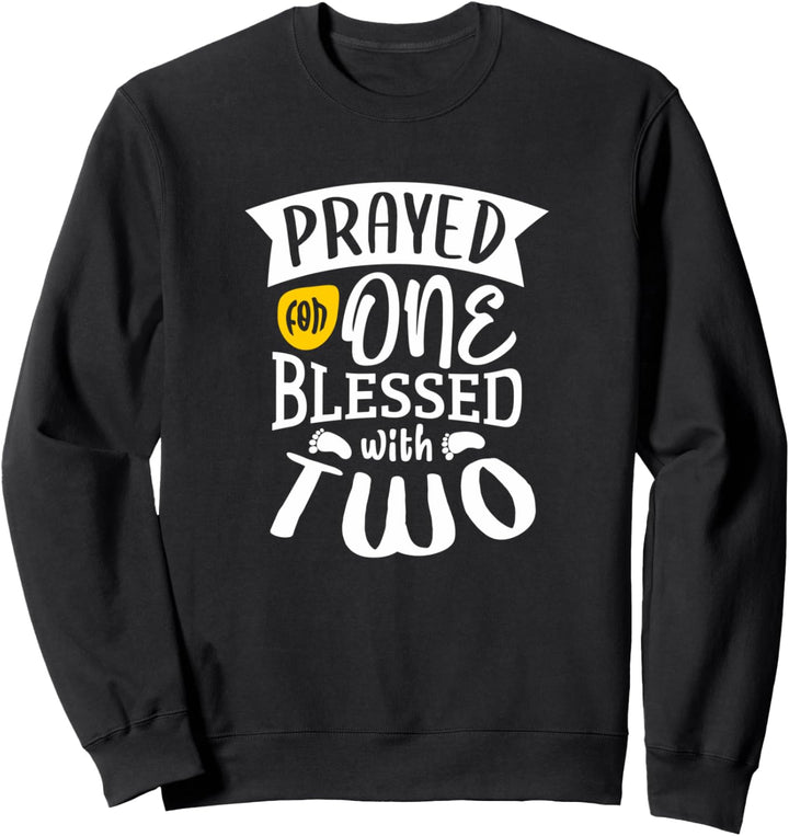 Gesegnet mit Zwillingen für Neugeborene, niedliche Eltern Sweatshirt