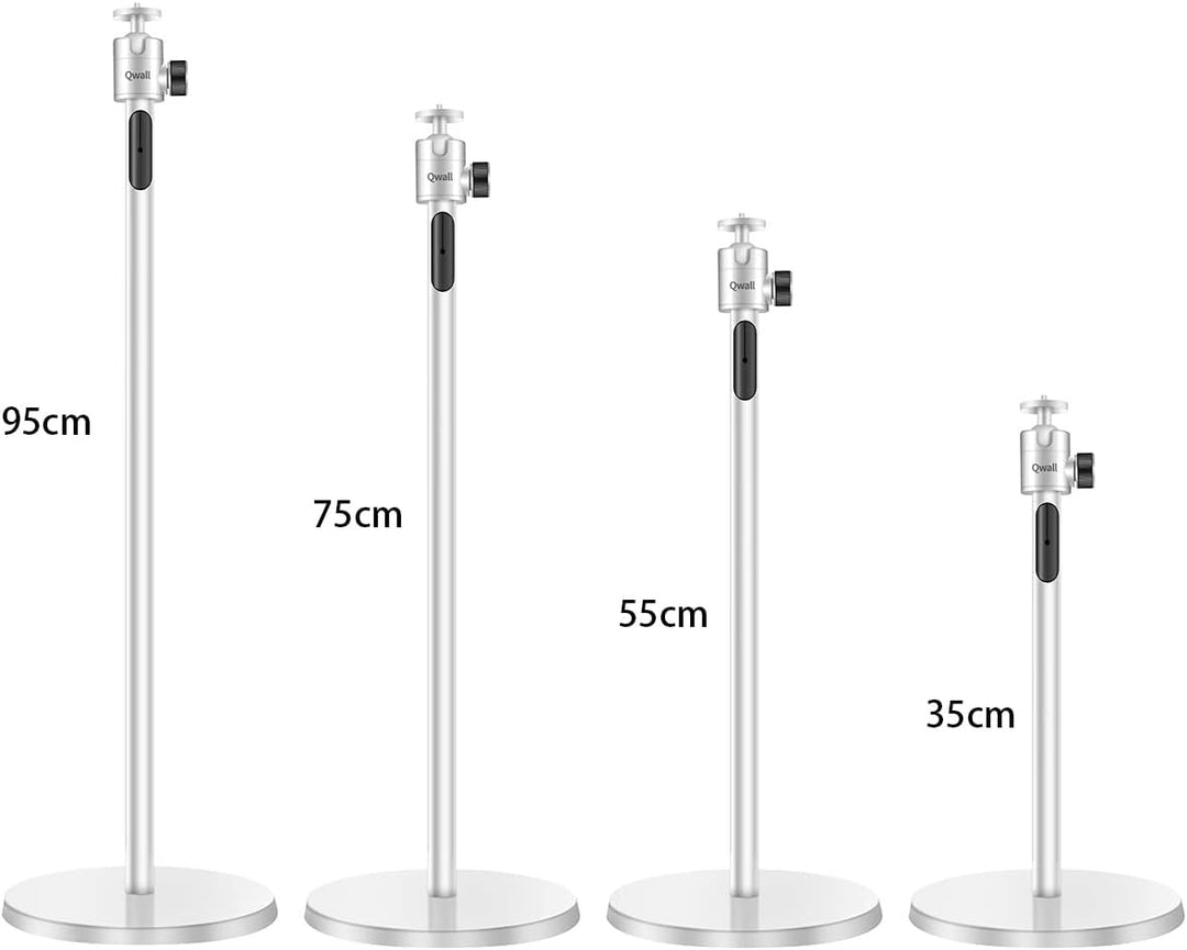 Qwall Projektor-Bodenständer (Silber),Beamer Ständer, Universal Kamera Bodenständer, Schmieden aus h
