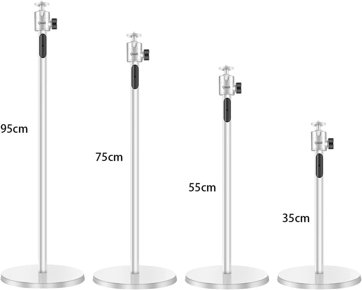 Qwall Projektor-Bodenständer (Silber),Beamer Ständer, Universal Kamera Bodenständer, Schmieden aus h