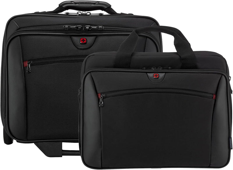 WENGER Potomac 2-TLG Laptop Trolley für Notebook bis 17 Zoll, herausnehmbare Laptoptasche 15 Zoll, 2