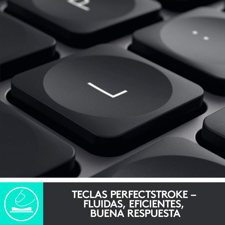 Logitech MX Keys for Mac – Fortschrittliche hintergrundbeleuchtete kabellose Tastatur, Spanisches QW