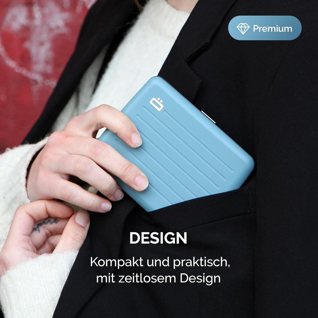 ÖGON -DESIGNS- V2 Smart Case Large - Aluminium Geldbörse - RFID Blockierung Kartenhalter - Kapazität