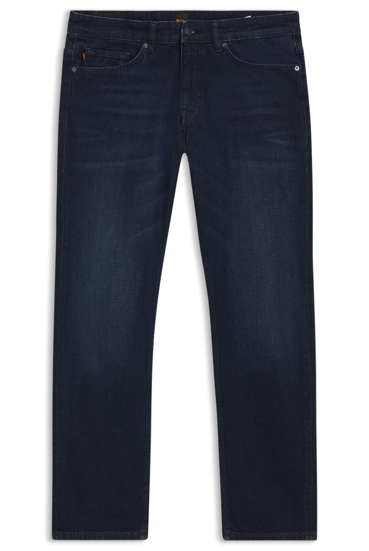 BOSS Herren Delaware BC-L-C Blaue Slim-Fit Jeans aus komfortablem Stretch-Denim 30W / 32L Dark Blue4
