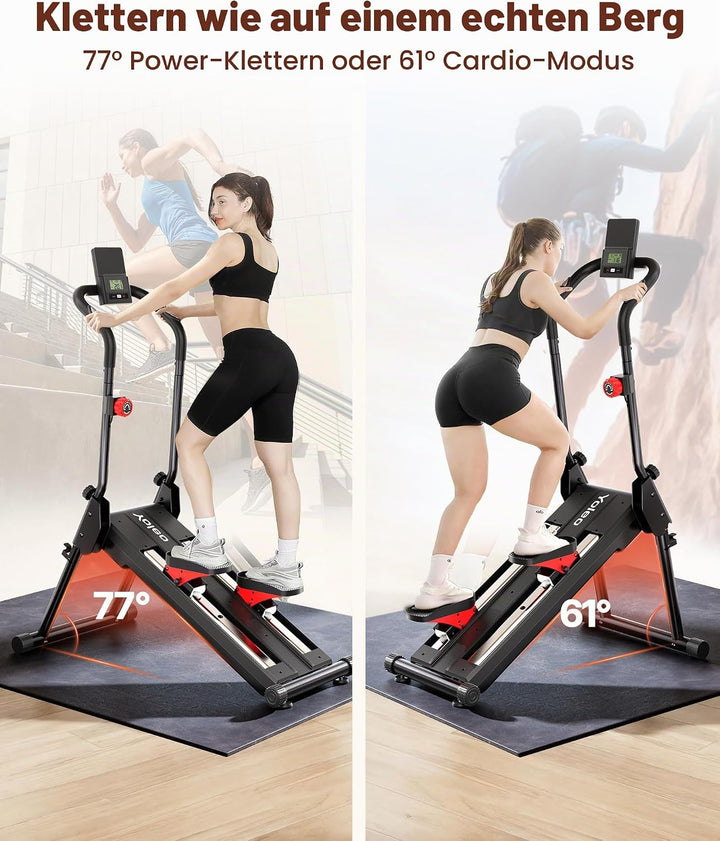 YOLEO Magnetischer Stair Stepper für Zuhause, 16 Widerstandsstufen, klappbar, leise, 71 cm Schrittlä