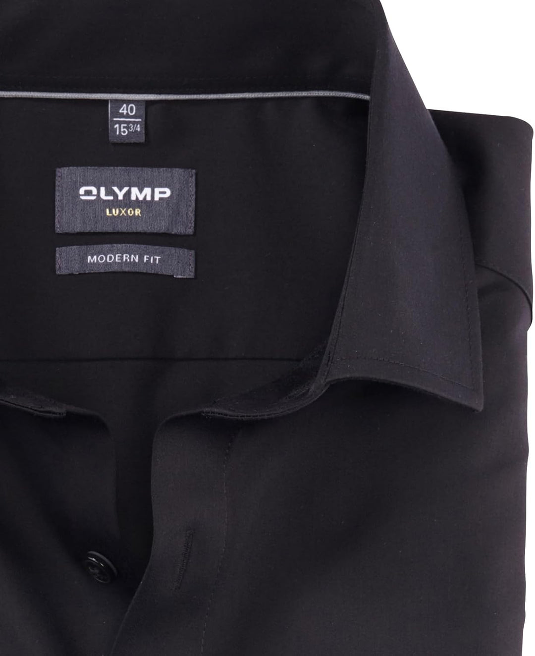 OLYMP Herren Businesshemd Langarm Luxor,Satin,modern fit,Global Kent 37 Graphit 69, 37 Graphit 69