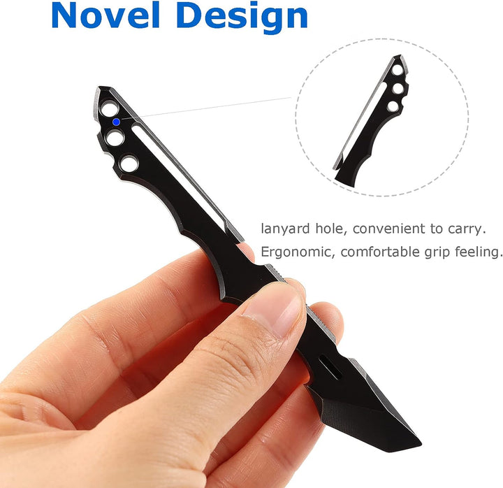 Titan Hebelstange EDC Multifunktionswerkzeug mit Flaschenöffner, Boxöffner, Clip-Funktion, Schwarz,