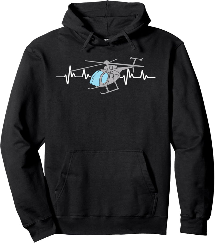 MD 500 Hubschrauber Pilot Herzschlag Hughes Fly Pullover Hoodie