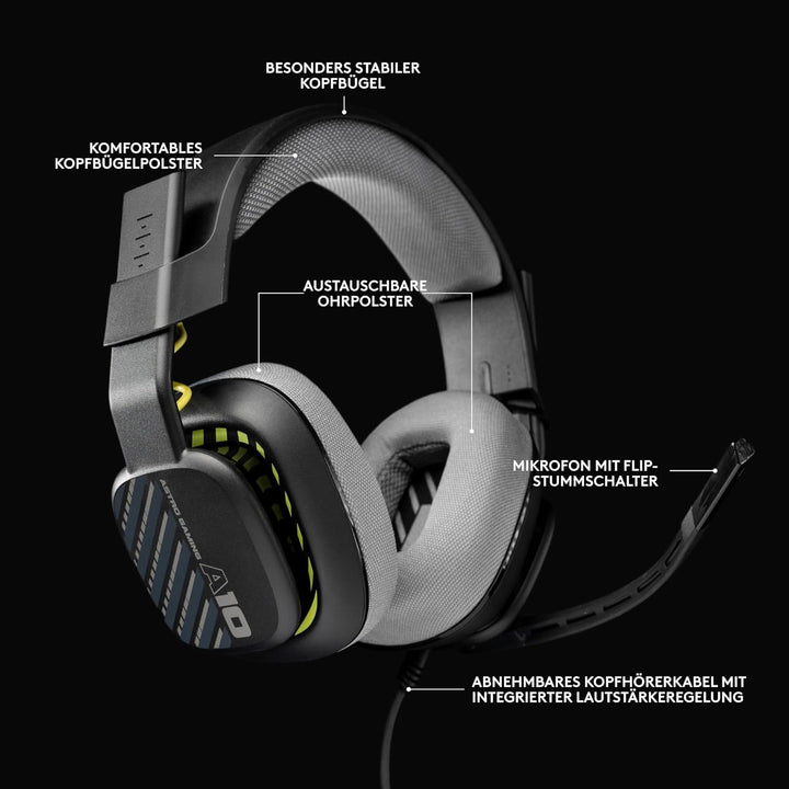 Logitech G G923 TRUEFORCE Gaming Rennlenkrad mit Pedalen + A10 Gaming-Headset Gen 2 Kabelgebundenes