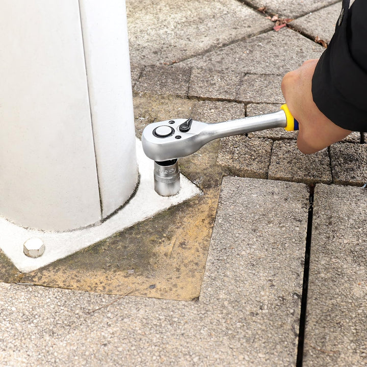S&amp;R Steckschlüsselsatz 46-teilig 1/4" Ratschenkasten aus CHROM-VANADIUM STAHL Bit-Einsatz mit LOCK-D