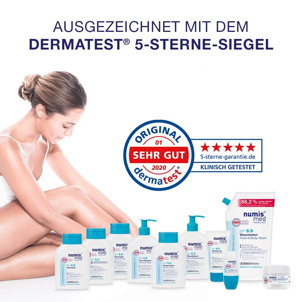 numis med Waschlotion ph 5.5-6er Pack Hautberuhigende Körperlotion für sehr empfindliche &amp; sensible