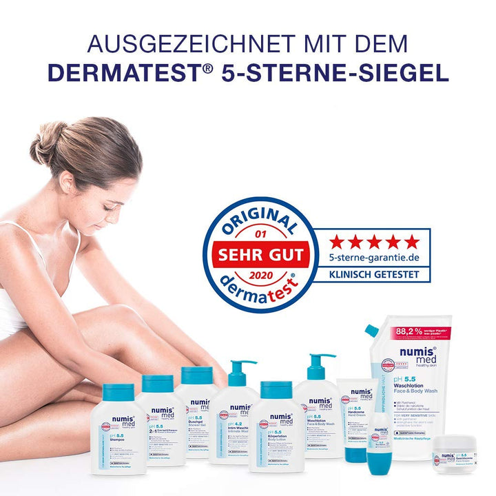 numis med Waschlotion ph 5.5-6er Pack Hautberuhigende Körperlotion für sehr empfindliche &amp; sensible