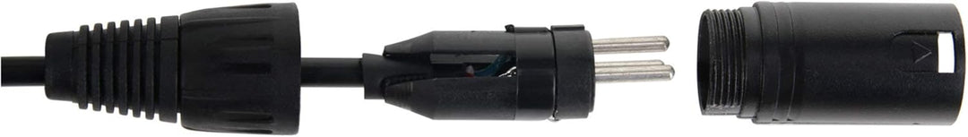 Pronomic Stage EUIECX-6 Hybridkabel Schukostecker auf Kaltgerätebuchse, XLR/XLR 6m (ideal zur Verkab