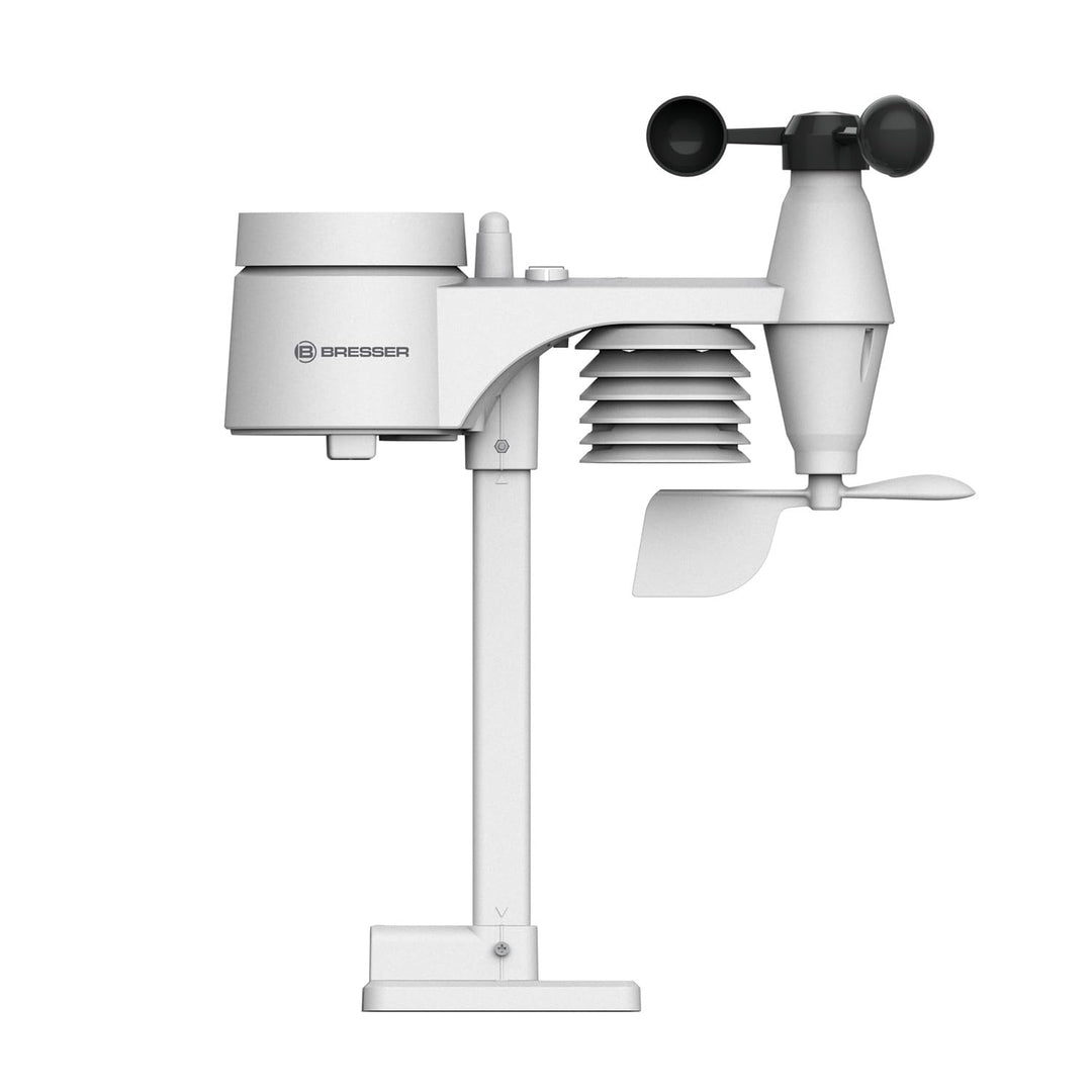 Bresser 5-in-1 Profi-Wetterstation mit Aussensensor, Wetterindex, Frostwarnung, Schwarz