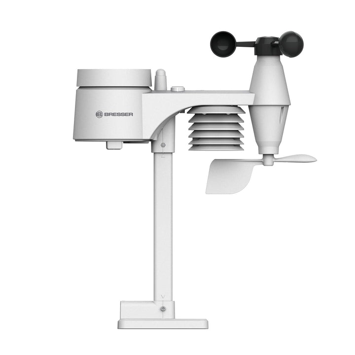 Bresser 5-in-1 Profi-Wetterstation mit Aussensensor, Wetterindex, Frostwarnung, Schwarz
