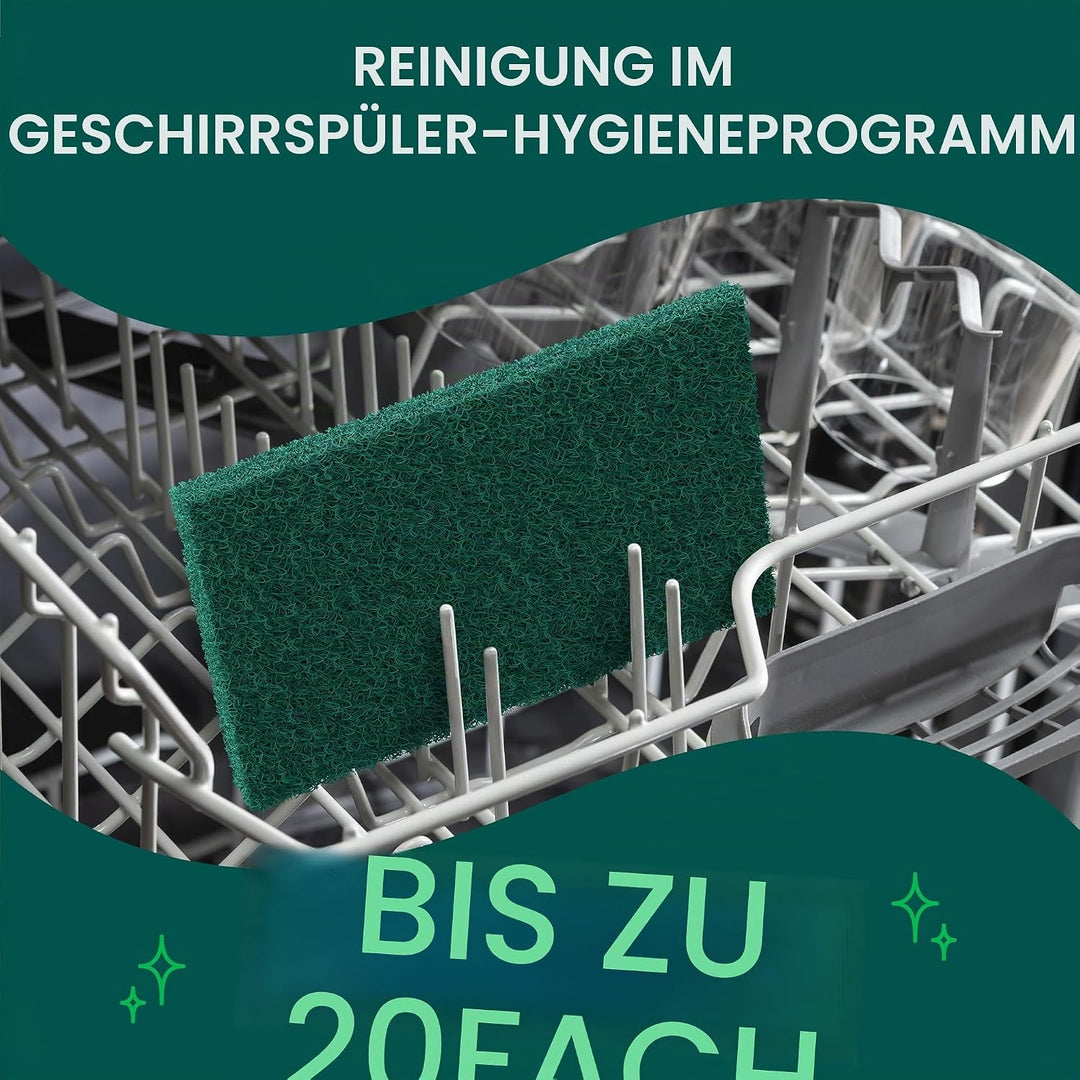 Scotch-Brite Scour Pad Robuste Scheuerschwämme für Küche und Geschirr, Gusseisen, Grün, 30 30 Pads S
