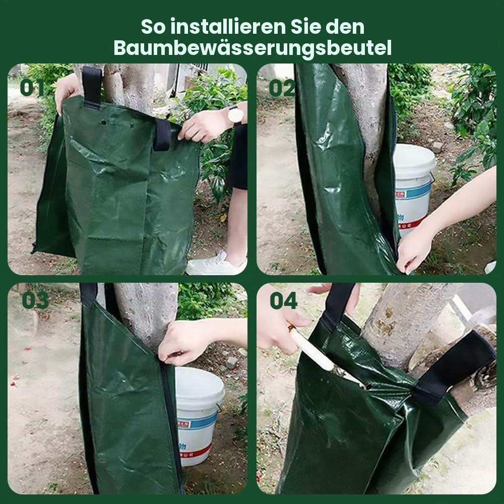mizikuu 2 Stück Baumbewässerungssack, 75L Wassersack Bewässerungssäcke Bewässerungsbeutel für Bäume