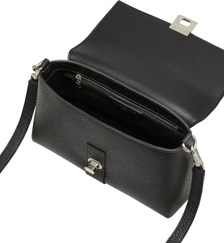 Liebeskind Damen Sade Pebble Crossbody M Schwarz, Schwarz