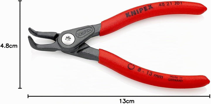 Knipex Präzisions-Sicherungsringzange für Innenringe in Bohrungen grau atramentiert, mit rutschhemme
