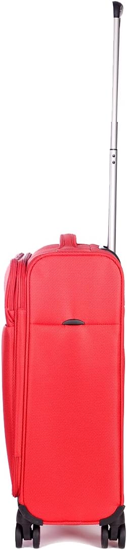 Stratic Light + Koffer Weichschale Reisekoffer Trolley Rollkoffer Handgepäck, TSA Kofferschloss, 4 R