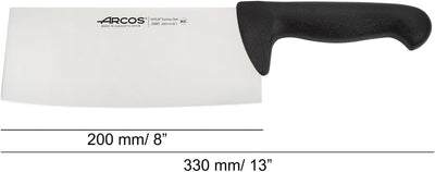 Arcos 298525 Serie 2900 - Hackmesser Metzgermesser - Klinge Nitrum Edelstahl 200 mm - HandGriff Poly