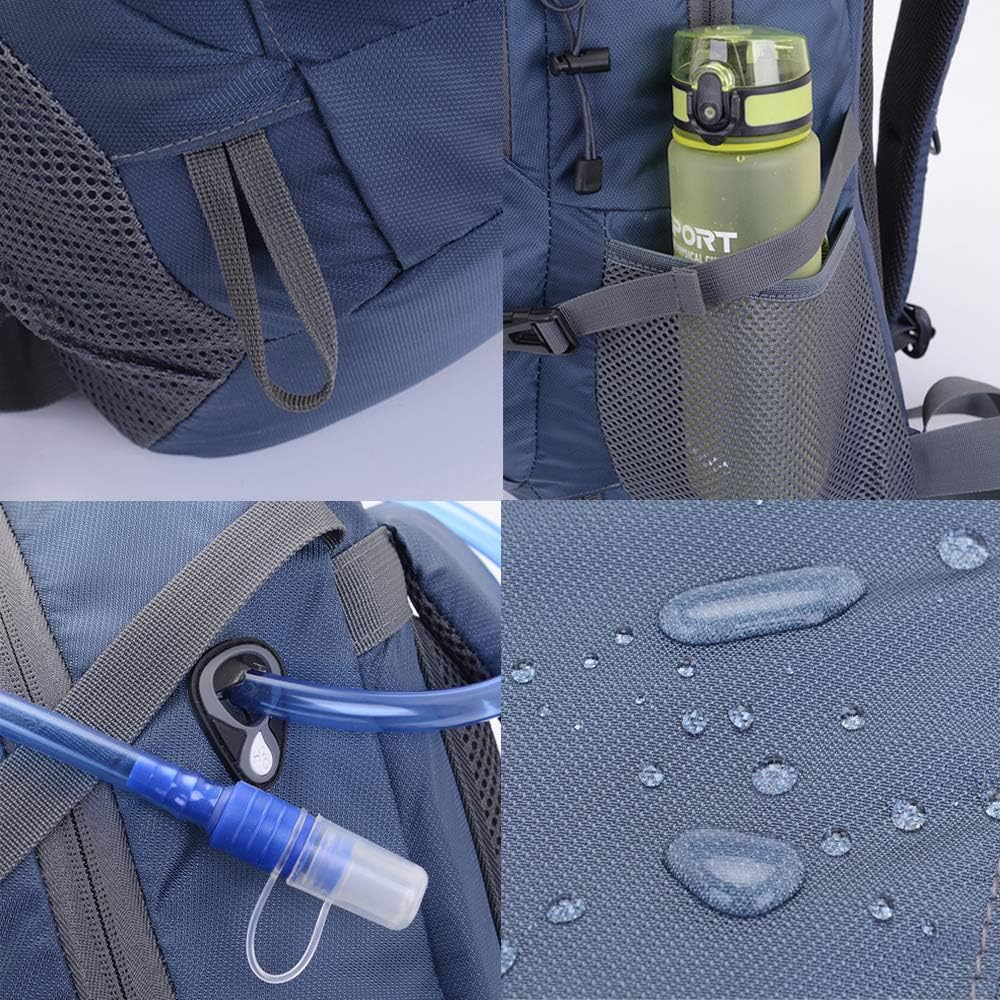40L Leichter Tagesrucksack Radfahren Wandern Wasserdichter Reiserucksack (Marineblau), Marineblau