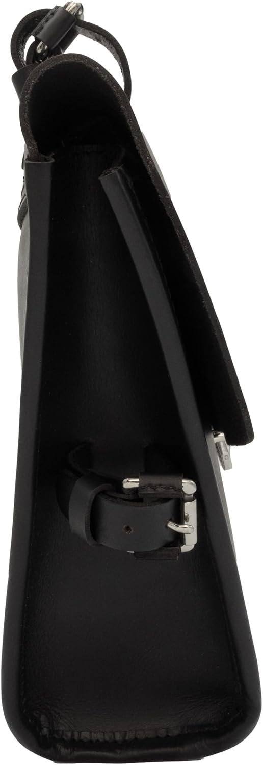 Gusti Rahmentasche Leder - JEF P. Damen und Herren Radtasche Ledertasche Fahrrad Fahrradtasche Schwa