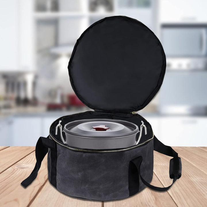 Dutch Oven Tragetasche | 12 Zoll Dicke Canvas-Organizer-Tasche mit Griff - wasserdichte Campingausrü