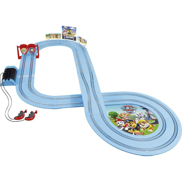 Carrera - 20063035 - FIRST PAW PATROL On the Double 2,4m Rennstrecken-Set | 2 ferngesteuerte Fahrzeu