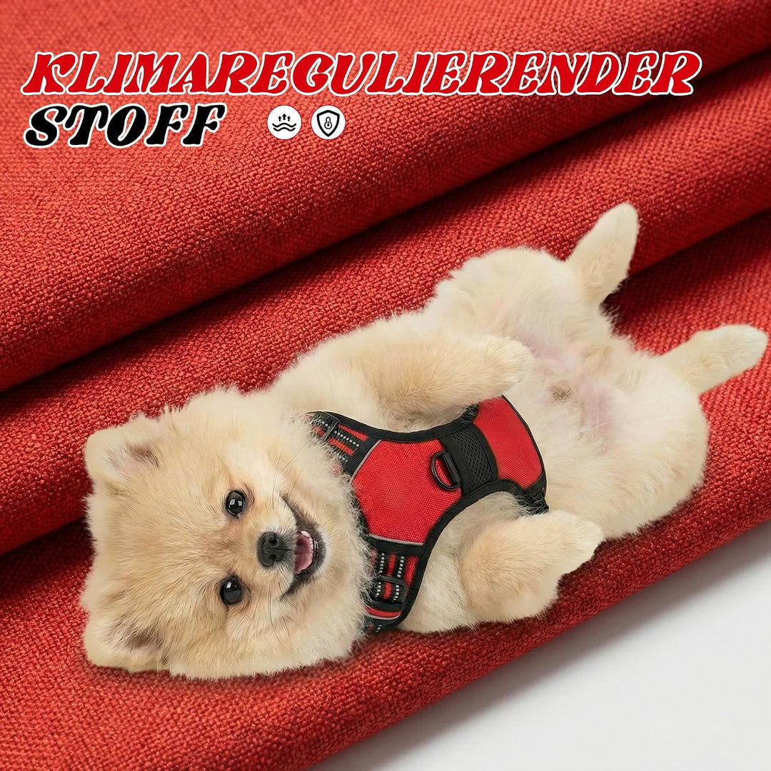 Funfox Hundegeschirr Mittelgrosse Hunde, Anti Zug Brustgeschirr Verstellbares Geschirr Hund, Antizie