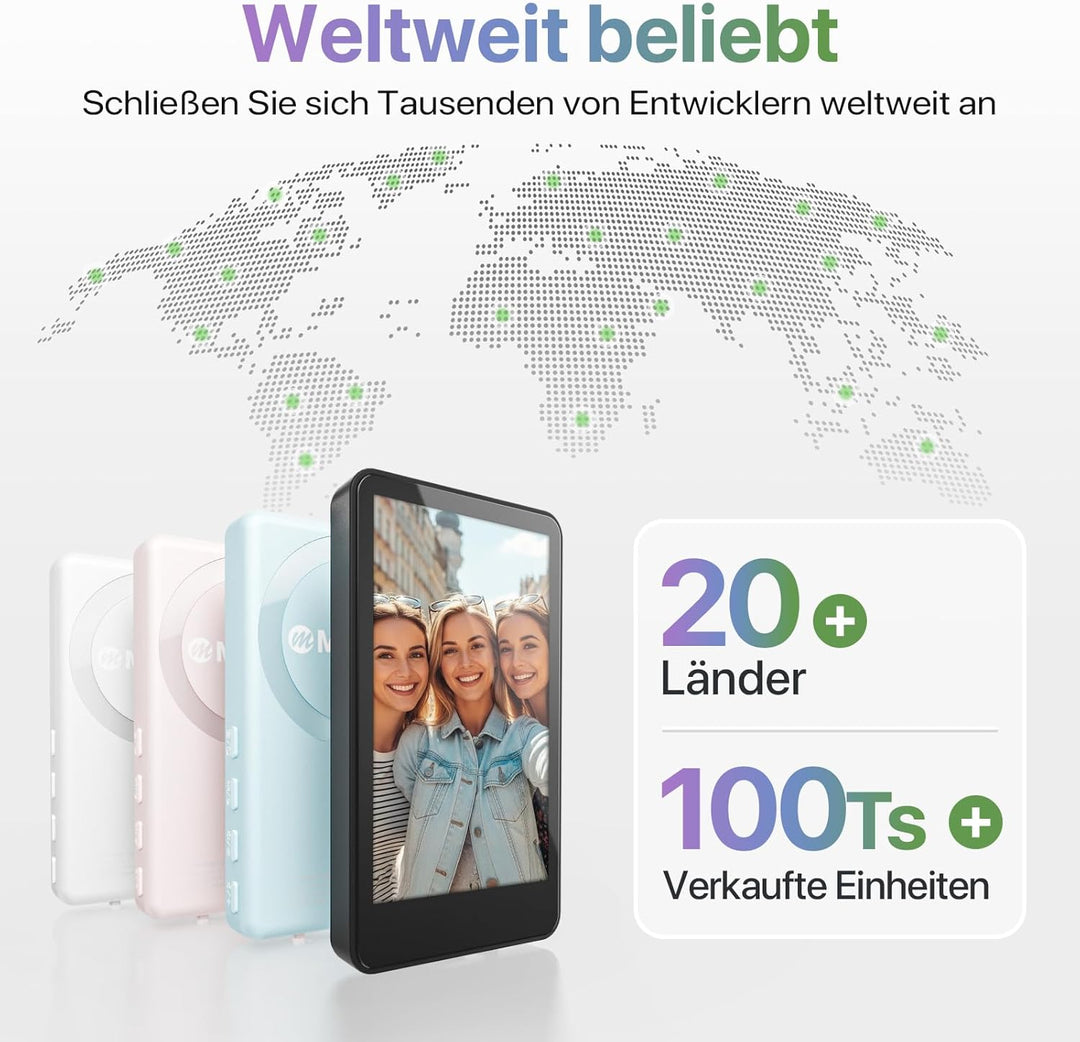 Moman Selfie Monitor Handy 3,97" für iPhone & Android, Handy Monitor Bildschirm Magnetisch für iPhon
