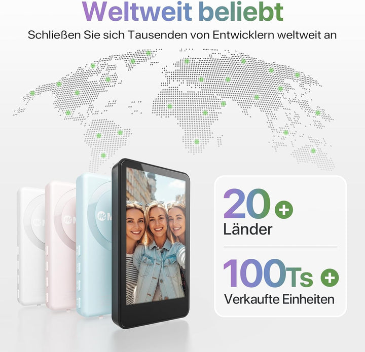 Moman Selfie Monitor Handy 3,97" für iPhone & Android, Handy Monitor Bildschirm Magnetisch für iPhon