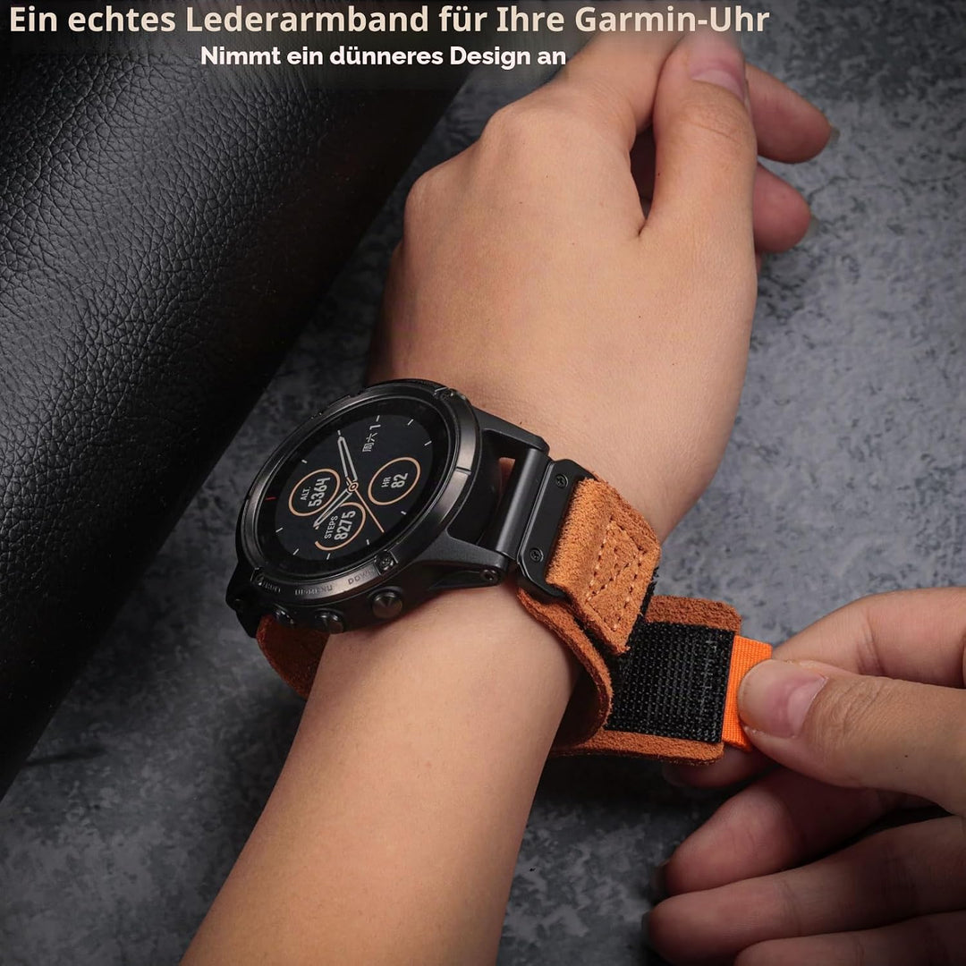 Armband für Garmin,Uhrenarmband Kompatibel mit Garmin superrobustes Nylon-Sportarmband für fēnix/For