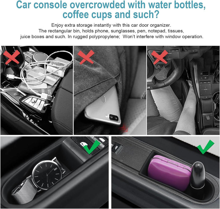 CDEFG Kompatibel mit Mini Cooper F65 F66 2024 2025 2026 Auto Aufbewahrungsbox Autotür Box Abdeckunge