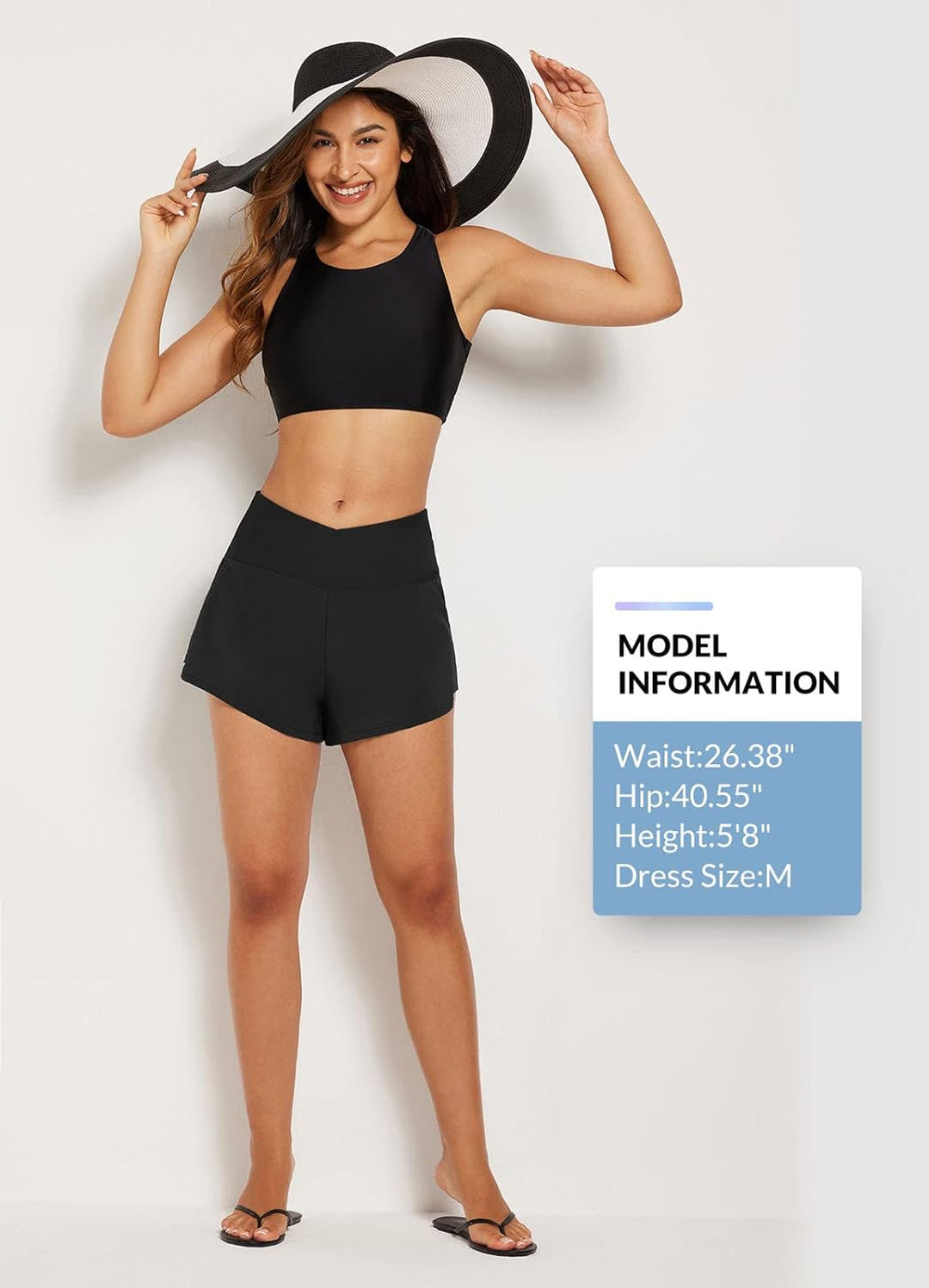 baleaf Damen Badeshorts Bauchkontrolle UPF50+ Badehose Schnell Trocknend Schwimmhose Hohe Taille Boa
