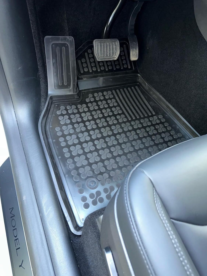 Hohe Gummi Fussmatten mit Rand passend für Tesla Model Y ab 2021-2/2025 AZUGA AZ10300475 3D Gummimat