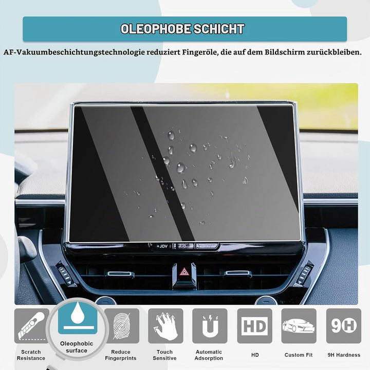 CDEFG Kompatibel mit Toyota Corolla 2022-2025 2026, Navigation Schutzfolie Tempered Glas 9H 10,5 Zol
