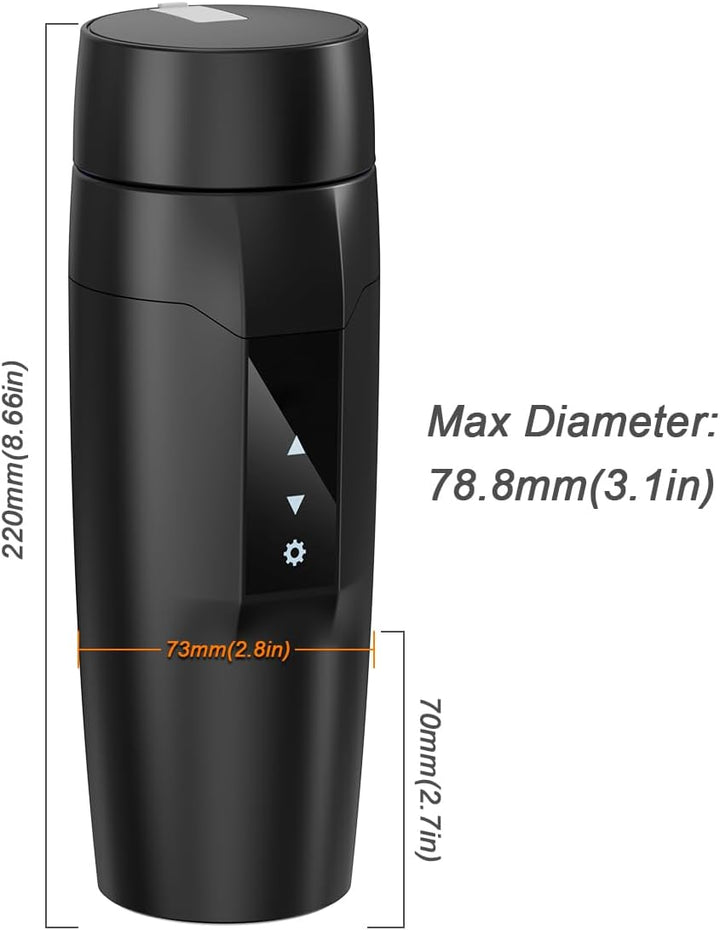 Rauwseul Reise Elektrischer Wasserkocher Klein, 350ml Tragbare Heizbecher mit 304 Edelstahl Liner,40
