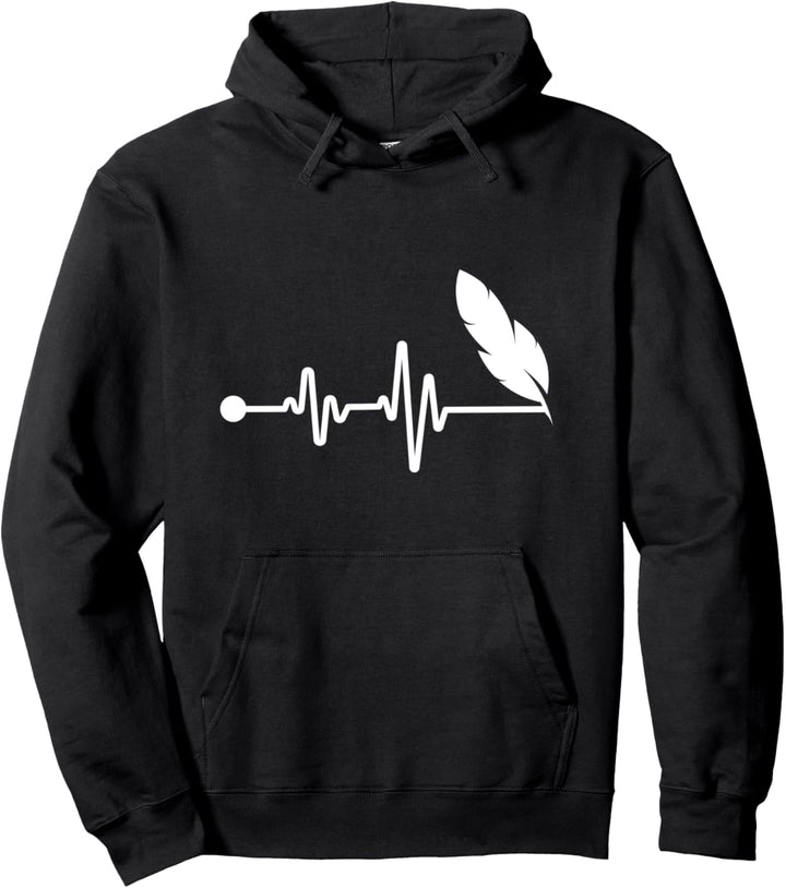 Writer Heartbeat Lustiger Writer Spruch Pullover Hoodie