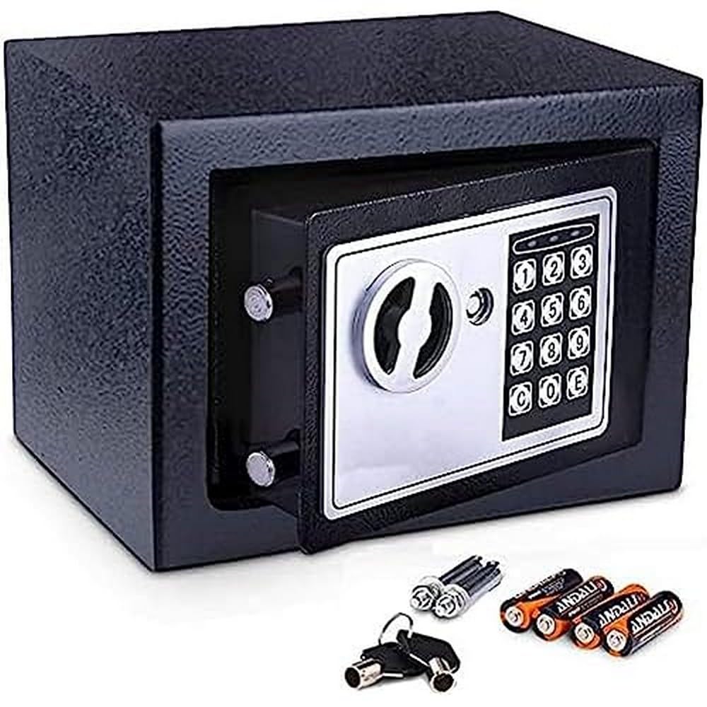 Meykey Tresor, Elektronischer Safe, Möbeltresor, Schlüsseltreso, Zifferntastatur sicher, feuerfest w