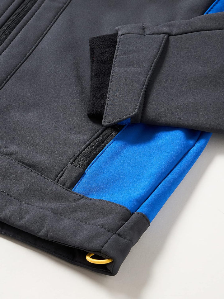 CMP Jungen Softshell' Kapuzen Jacke 116 Anthrazit-Royal, 116 Anthrazit-Royal
