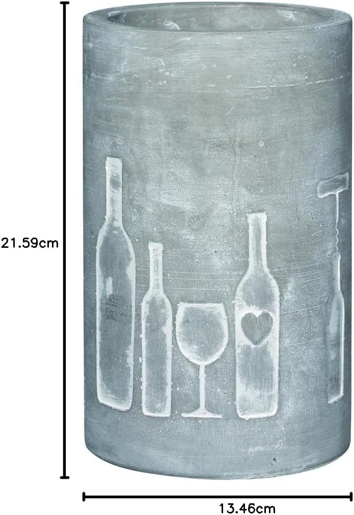 Räder Vino Beton Weinkühler Flasche + Glas