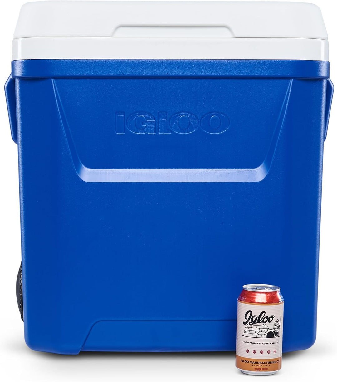 IGLOO Laguna 60 Kühlbox 56L – Grosse Passiv-Kühlbox mit Rollen & Teleskopgriff – Robuste Isolierbox