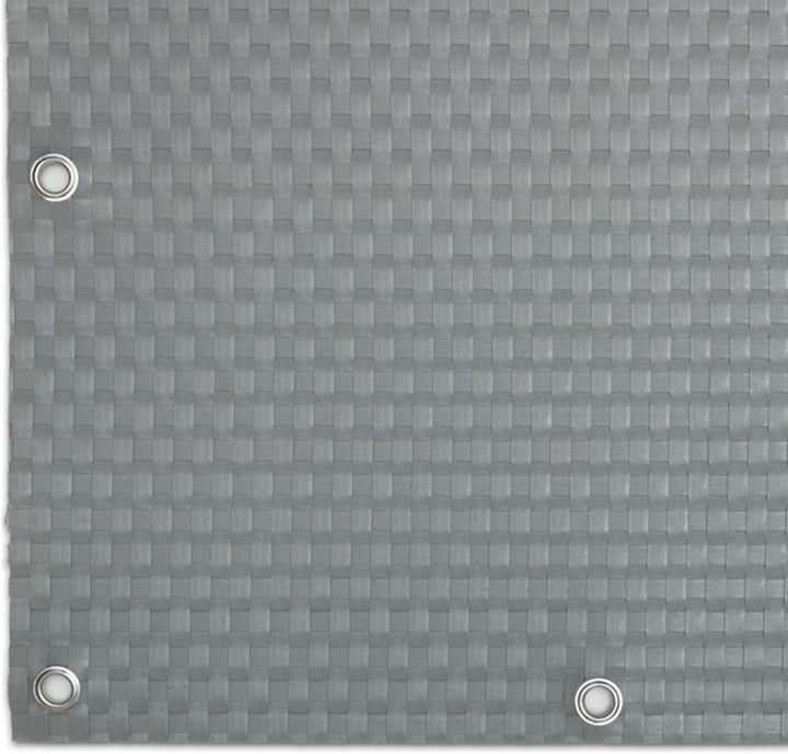 NYVI Polyrattan Balkon Sichtschutz Privafence 100x300 cm Hellgrau - Balkonbespannung mit Metallösen